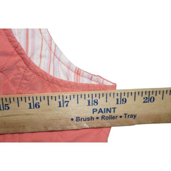 L.L. Bean Women's Quilted Coral Vest Size Small Reg – Button Front Lightweight - Picture 4 of 7